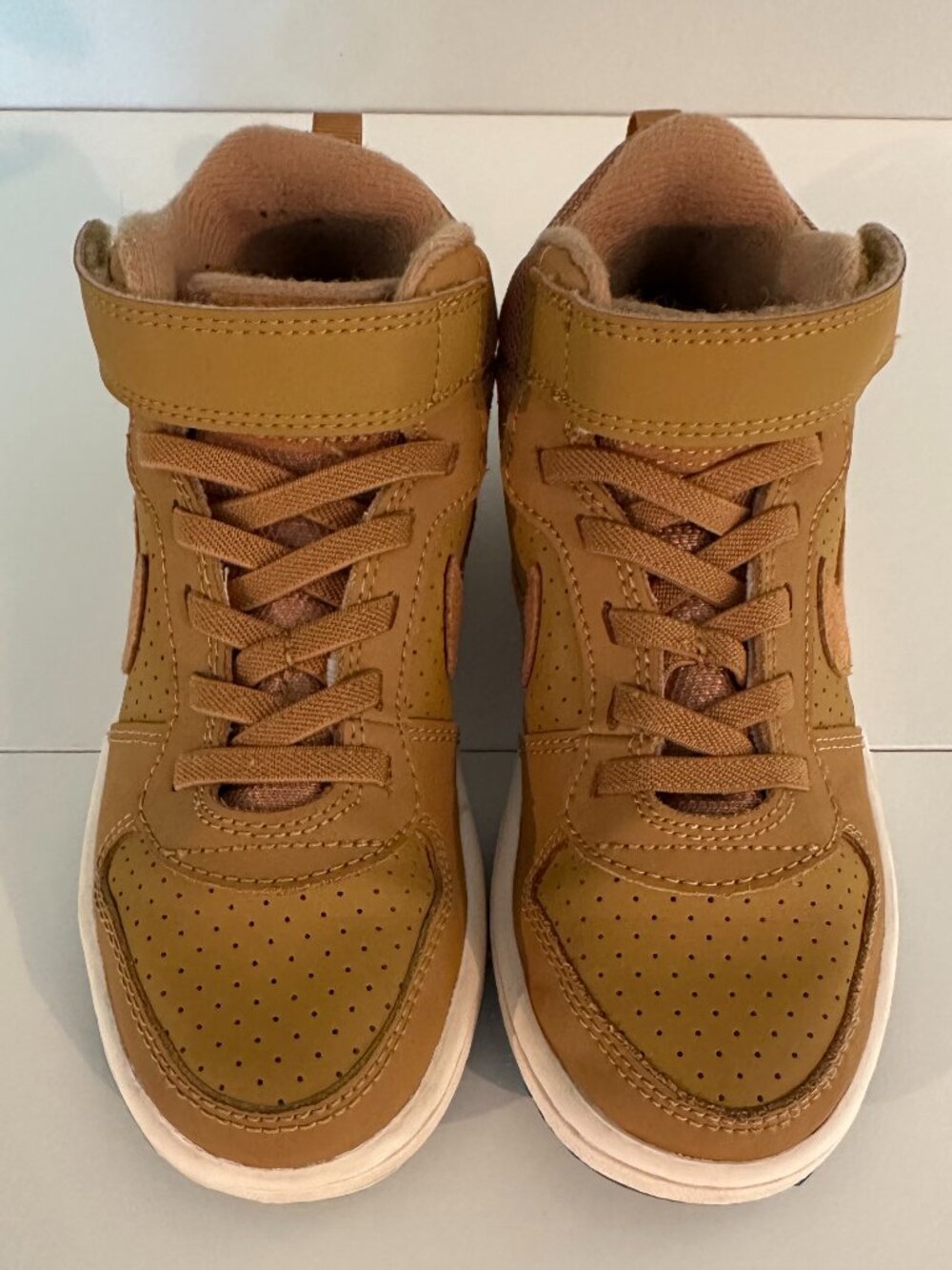 Nike Court Borough Shoes | Tan Brown Mid-Top | Toddler Boy’s Size 12C - Picture 2 of 4
